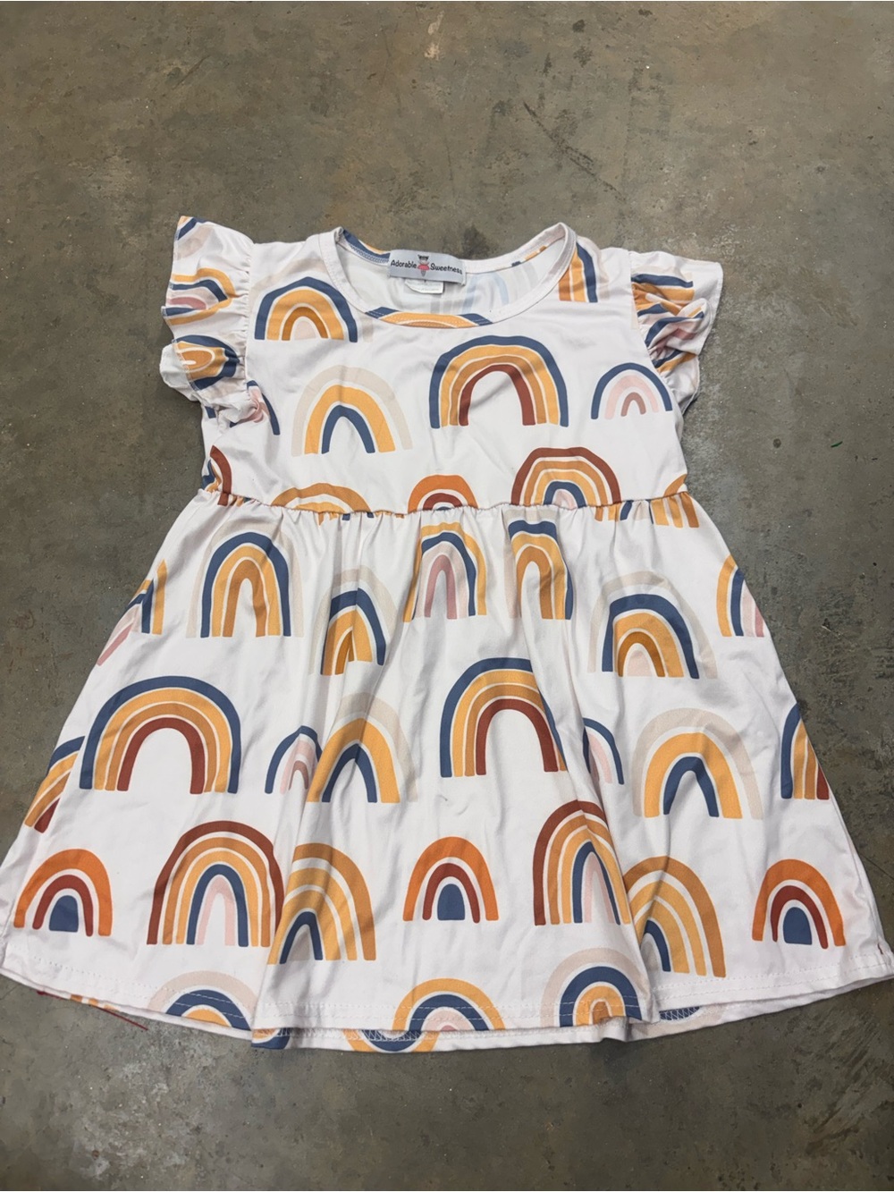 Adorable Sweetness Rainbows Boutique Dress Girls 7 Boho